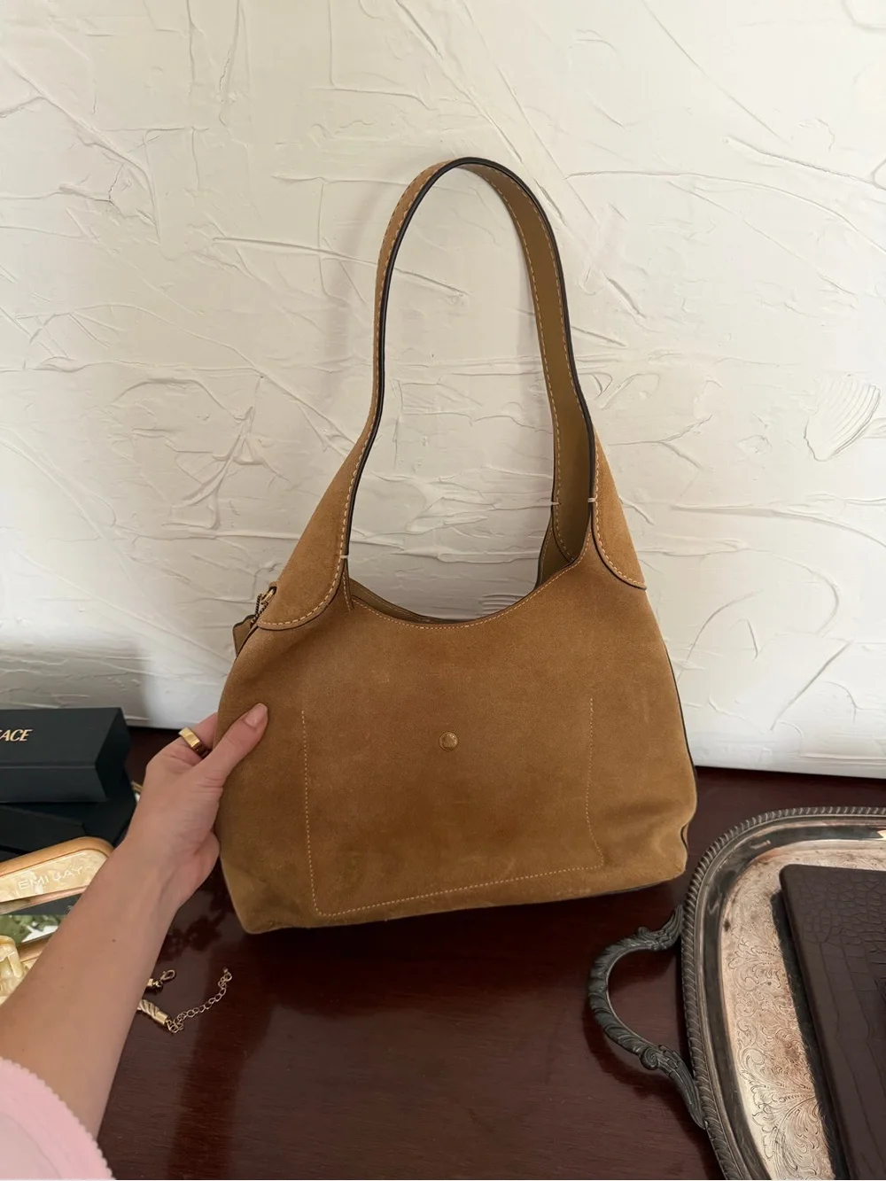Coach Suede Sand Brooklyn 28 with original dust bag